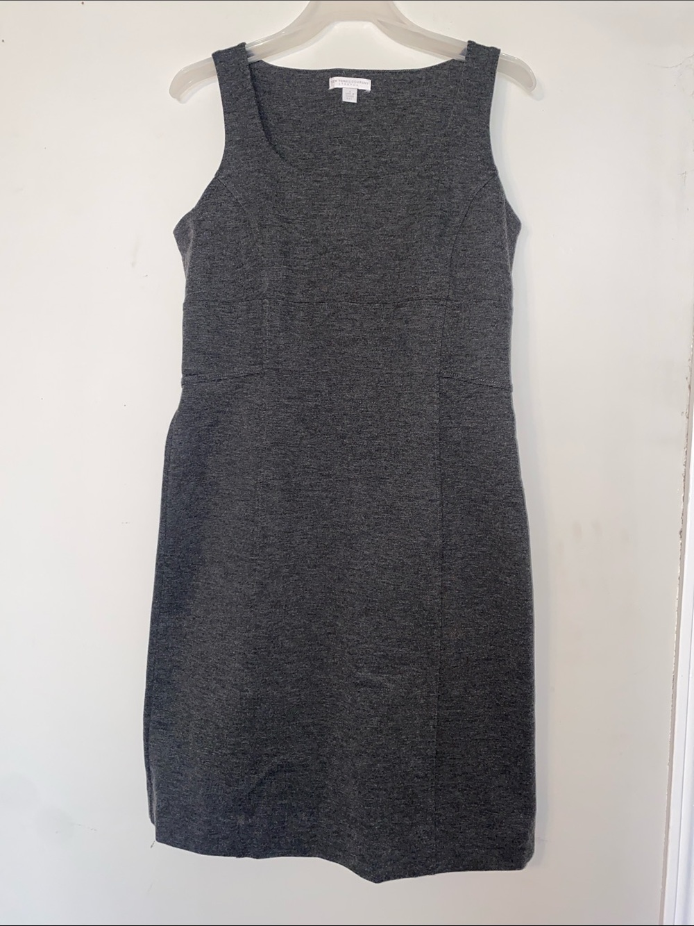 New York & Company Dark Charcoal Sleeveless Sheath Dress